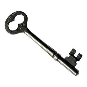 Solid Barrel Skeleton Key Corbin 024 Mark Vintage For Furniture Jewelry Box 2.8"